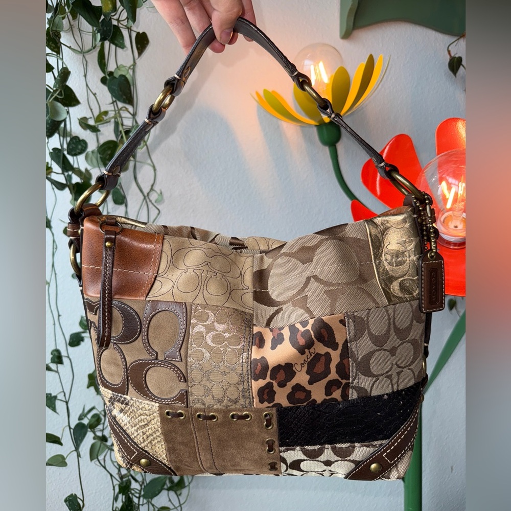 Y2K Coach Patchwork Carly Shoulder Bag
